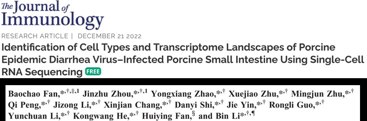 豬冠狀病毒感染腸道的免疫學研究方面取得重要進展